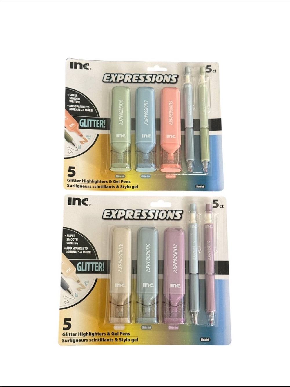 Inc expressions Set includes 2 (3/highlighters 2 pens pack)
